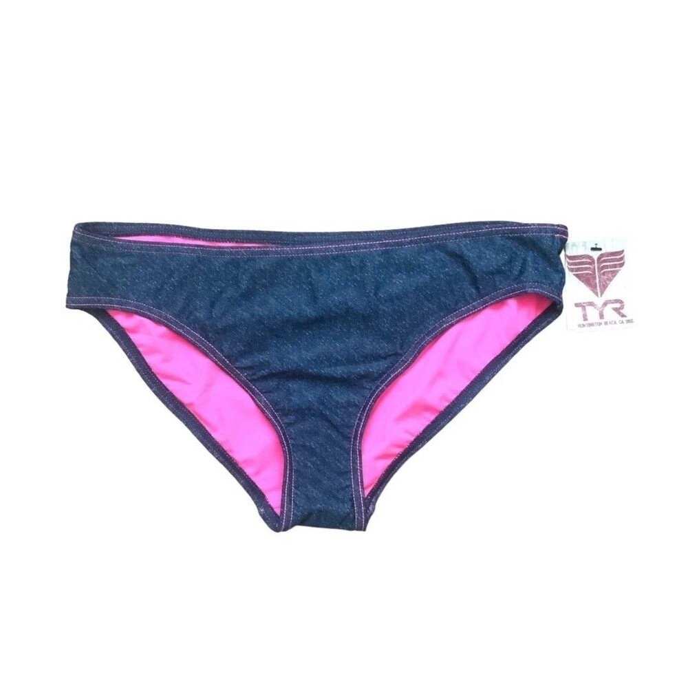 TYR Huntington Beach NEW Bikini Classic Bottom Hot Shot Denim Size XL New